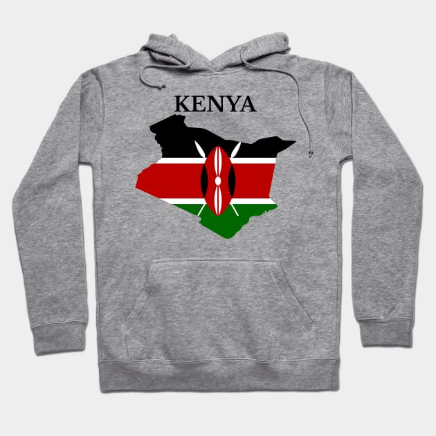 Kenya Map Flag Hoodie by maro_00